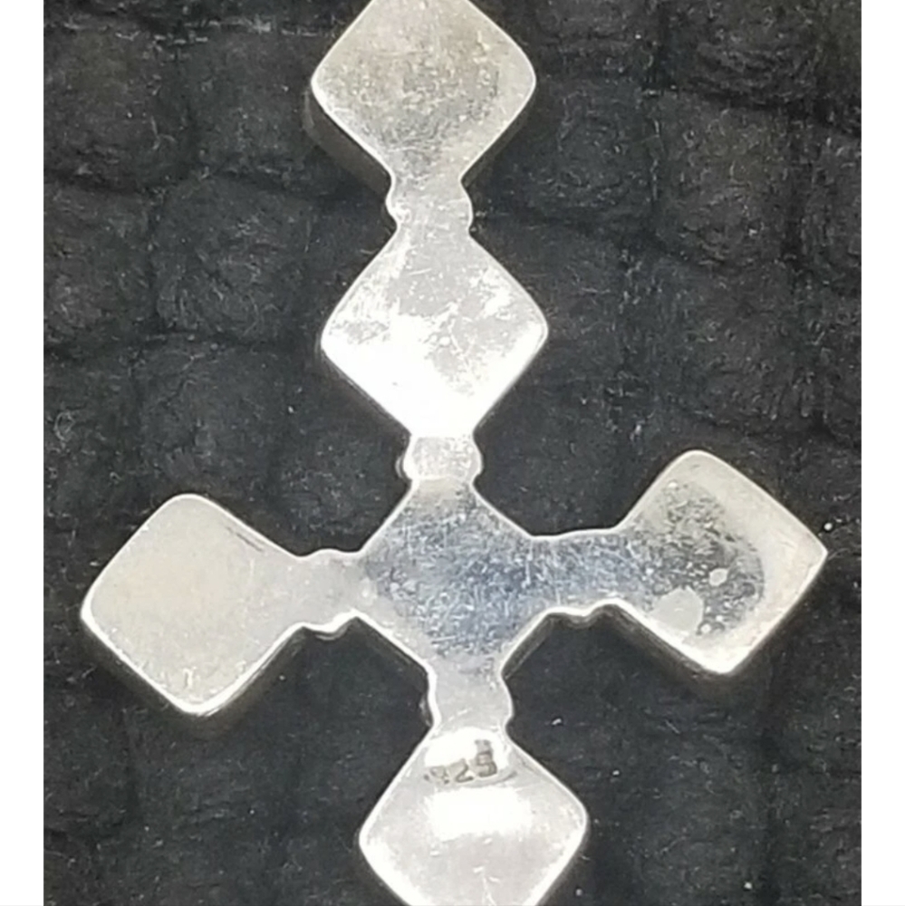 Sterling and Pink Topaz Cross - Picture 5 of 5